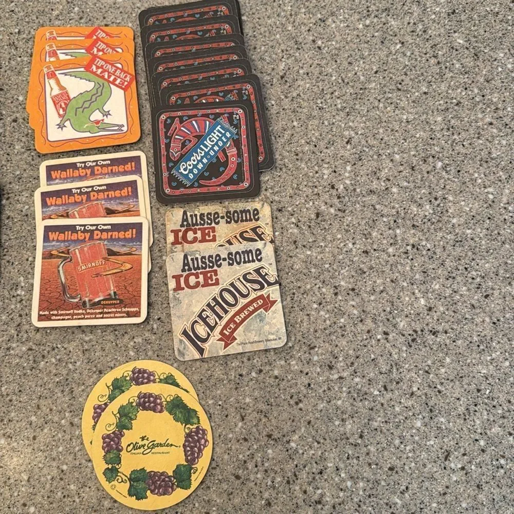 Vintage 90s Beer Restaurant Cardboard Coasters Lot of 30